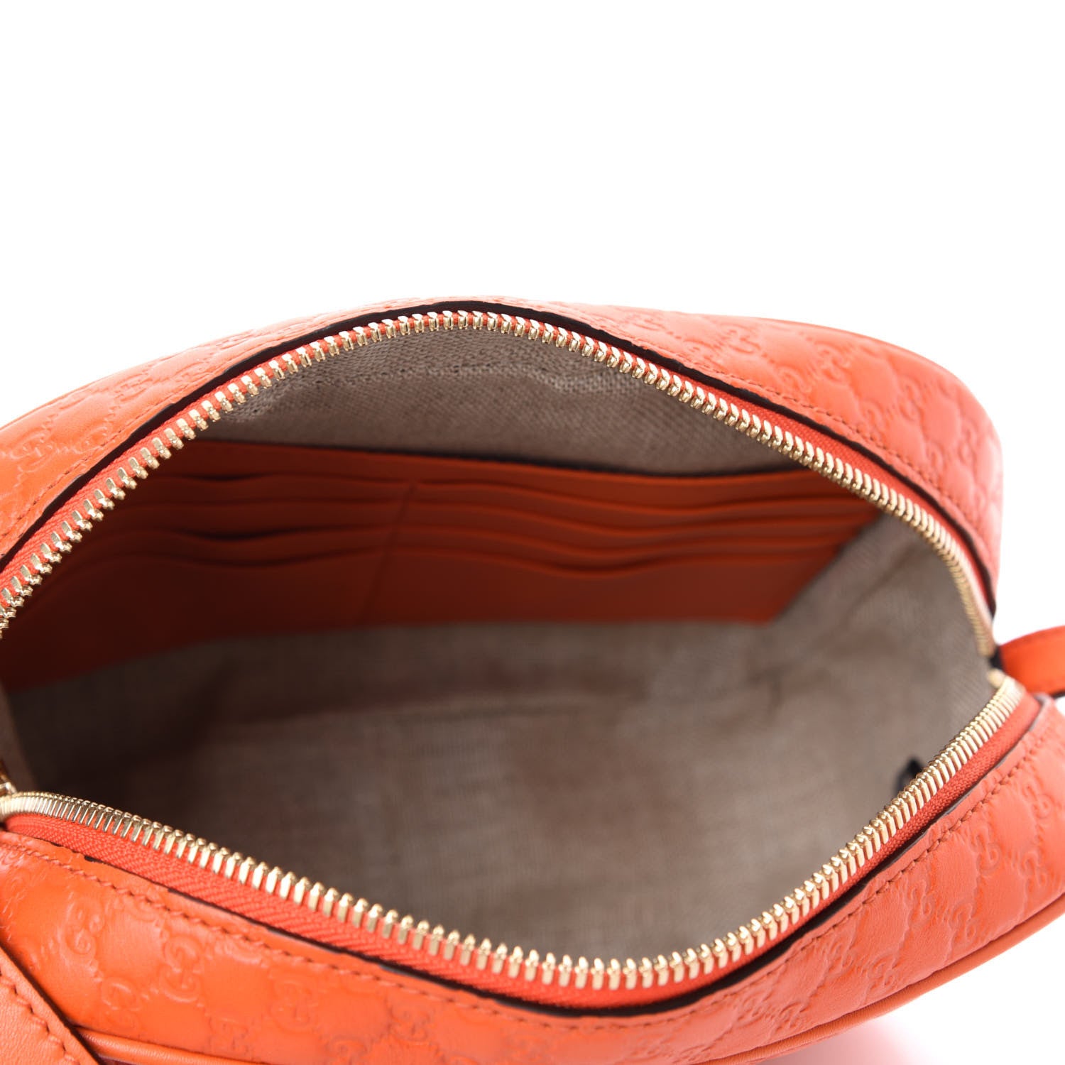 Gucci Soft Microguccissima Mini Bree Messenger Bag Sun Orange 5 of 10