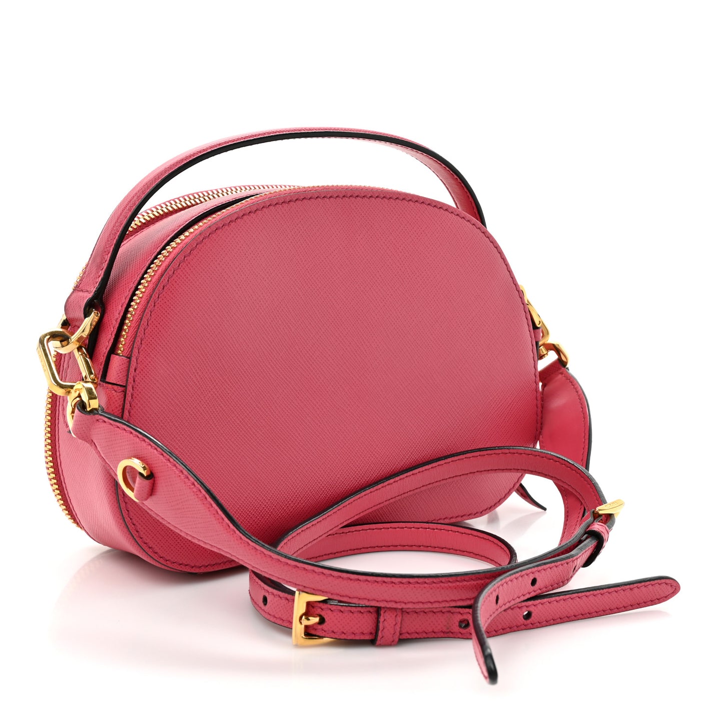 Saffiano Lux Odette Crossbody Magenta