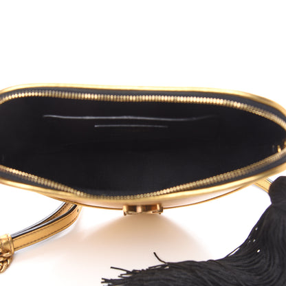 Saint Laurent Metallic Calfskin Heart Monogram Crossbody Gold 5 of 9