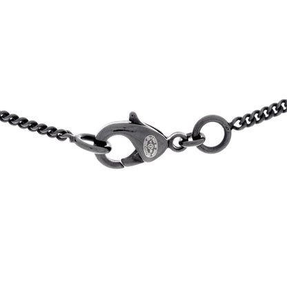 Chanel Baguette Crystal CC Pearl Drop Necklace Ruthenium Black 3 of 3