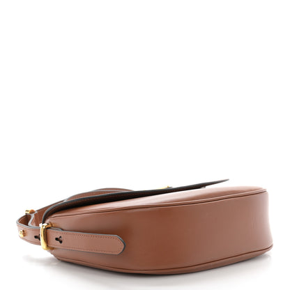 Prada Soft Calfskin Triangle Arque Flap Shoulder Bag Cognac 4 of 10