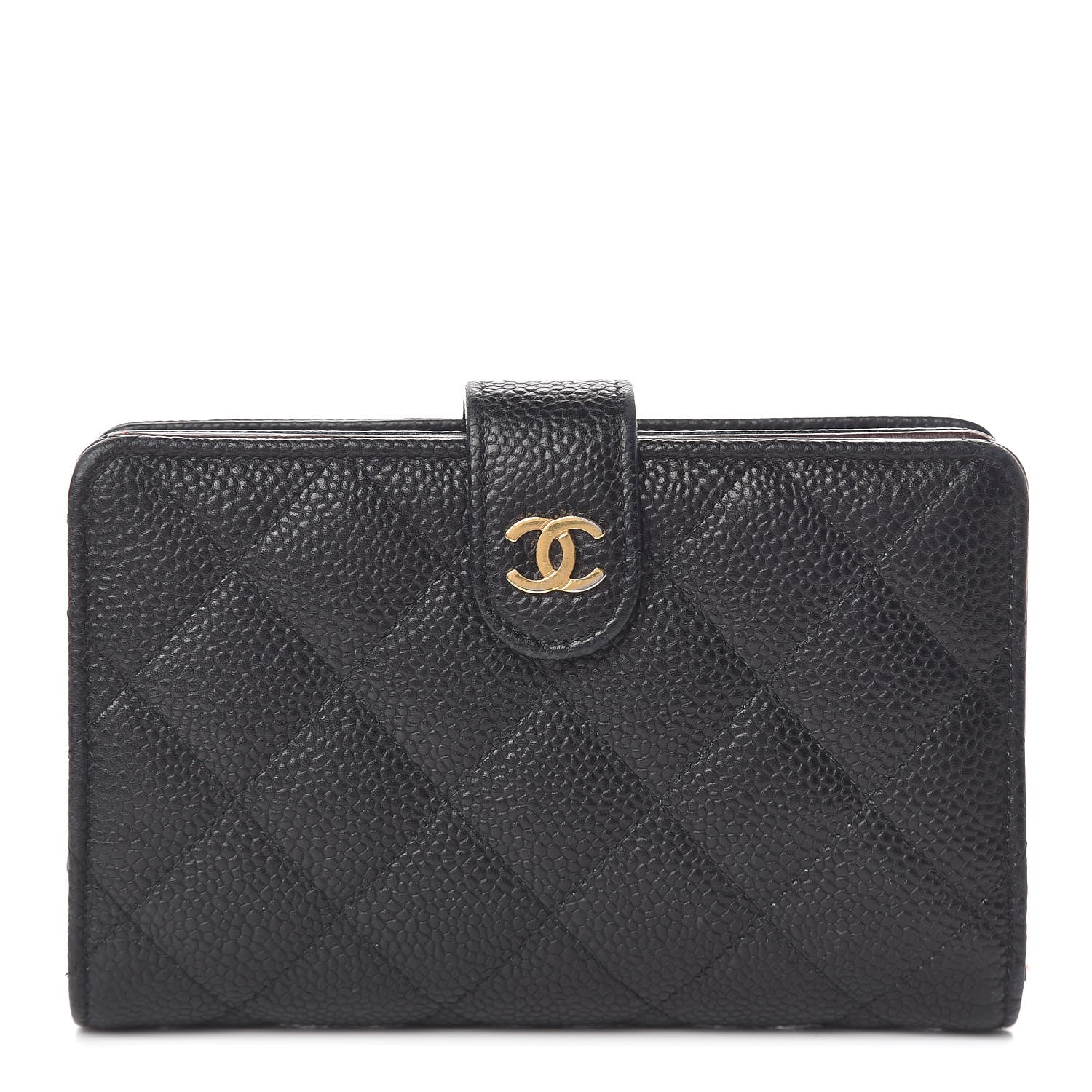 Chanel Caviar Quilted Zipped Pocket Wallet Black 1 of 8