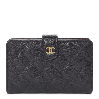 Chanel Caviar Quilted Zipped Pocket Wallet Black 1 of 8