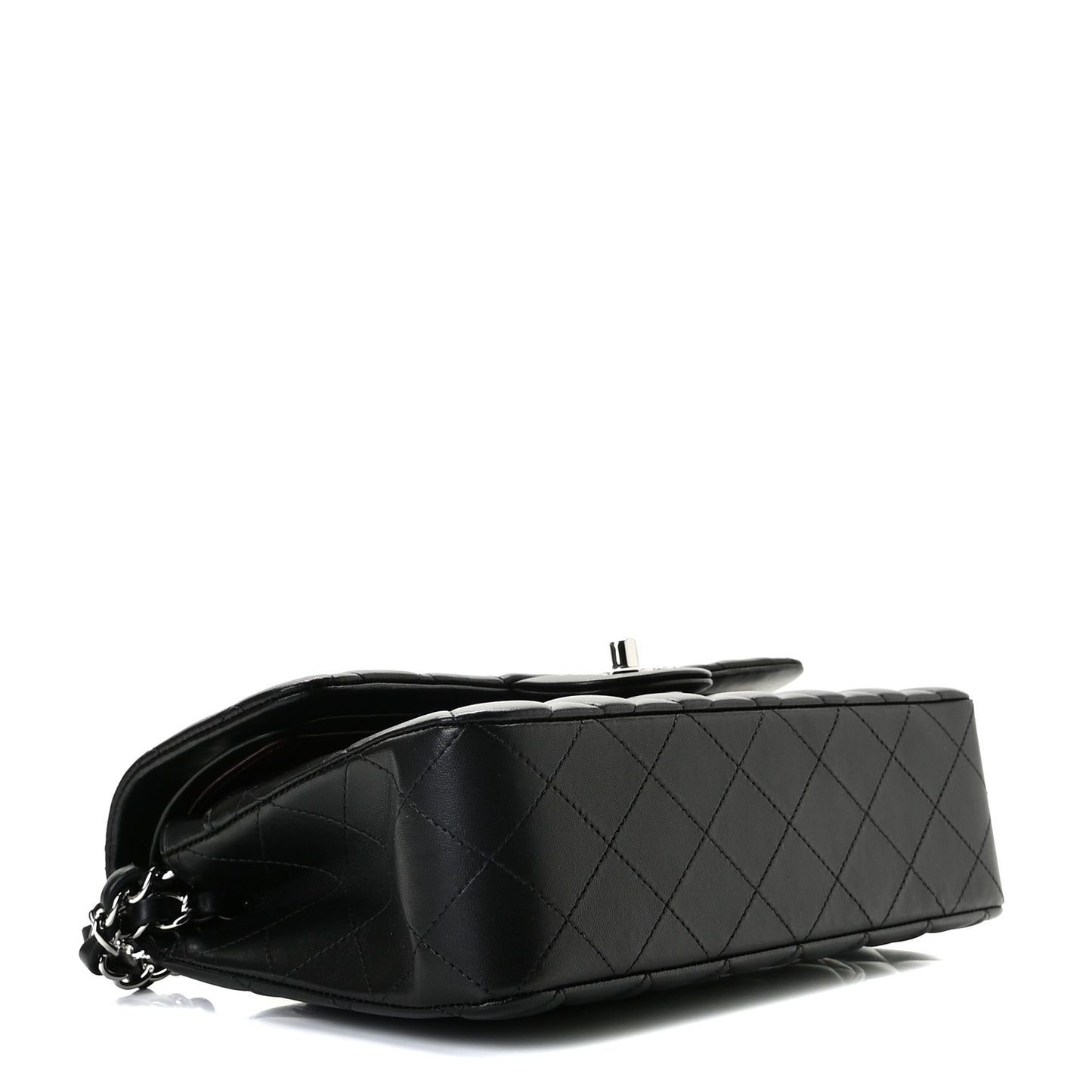 Lambskin Quilted Small Double Flap Black