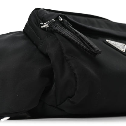 Prada Tessuto Nylon Double Pocket Belt Bag Black 9 of 10