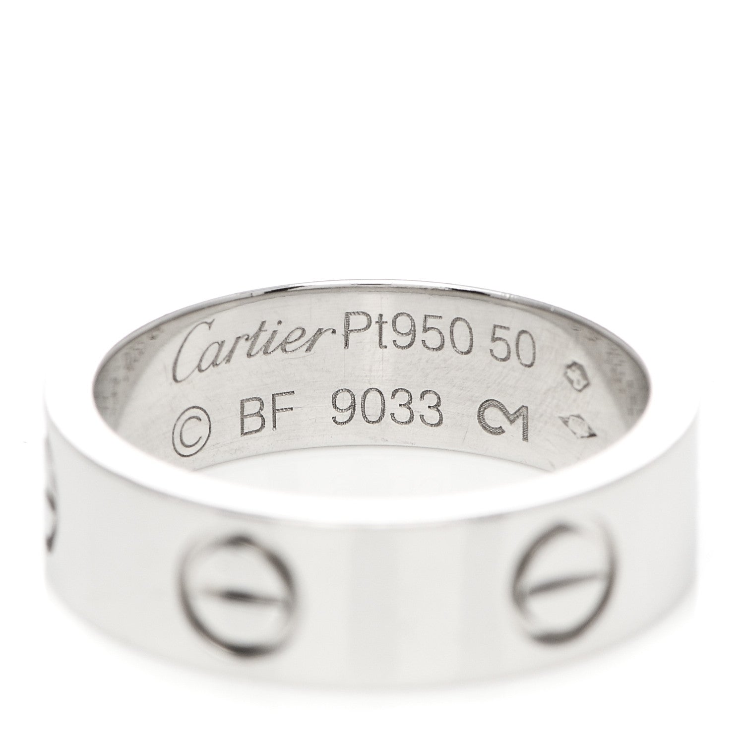 Cartier Platinum 5.5mm LOVE Ring 50 5.25 4 of 4