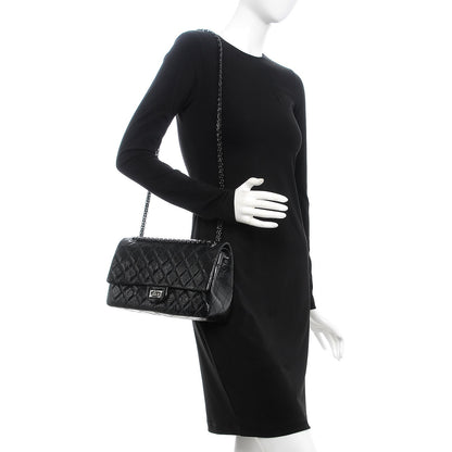 Chanel Glazed Calfskin Quilted 2.55 Reissue 226 Flap So Black 2 of 18