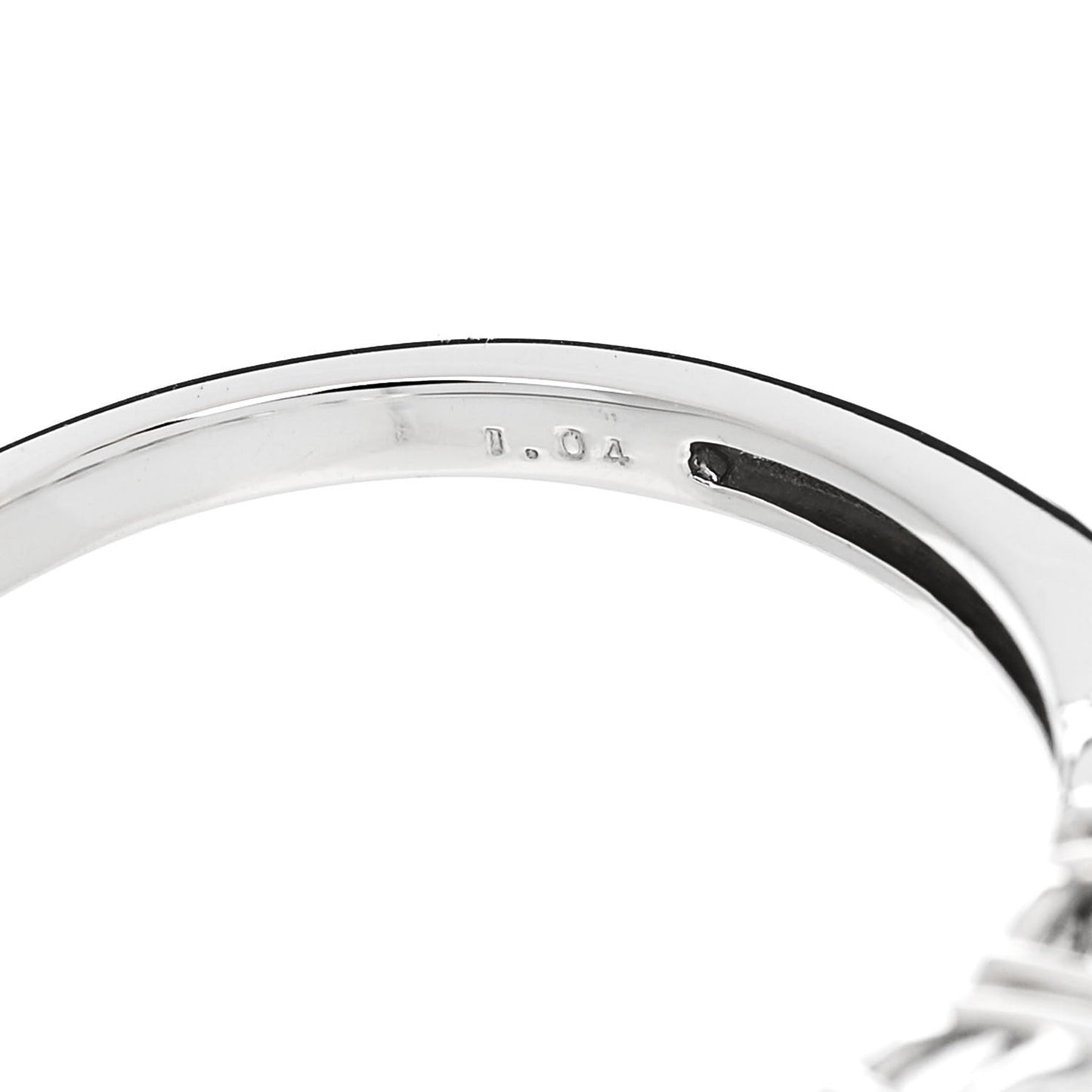 Platinum Diamond 1.04ct Half Eternity Band Ring 52 6
