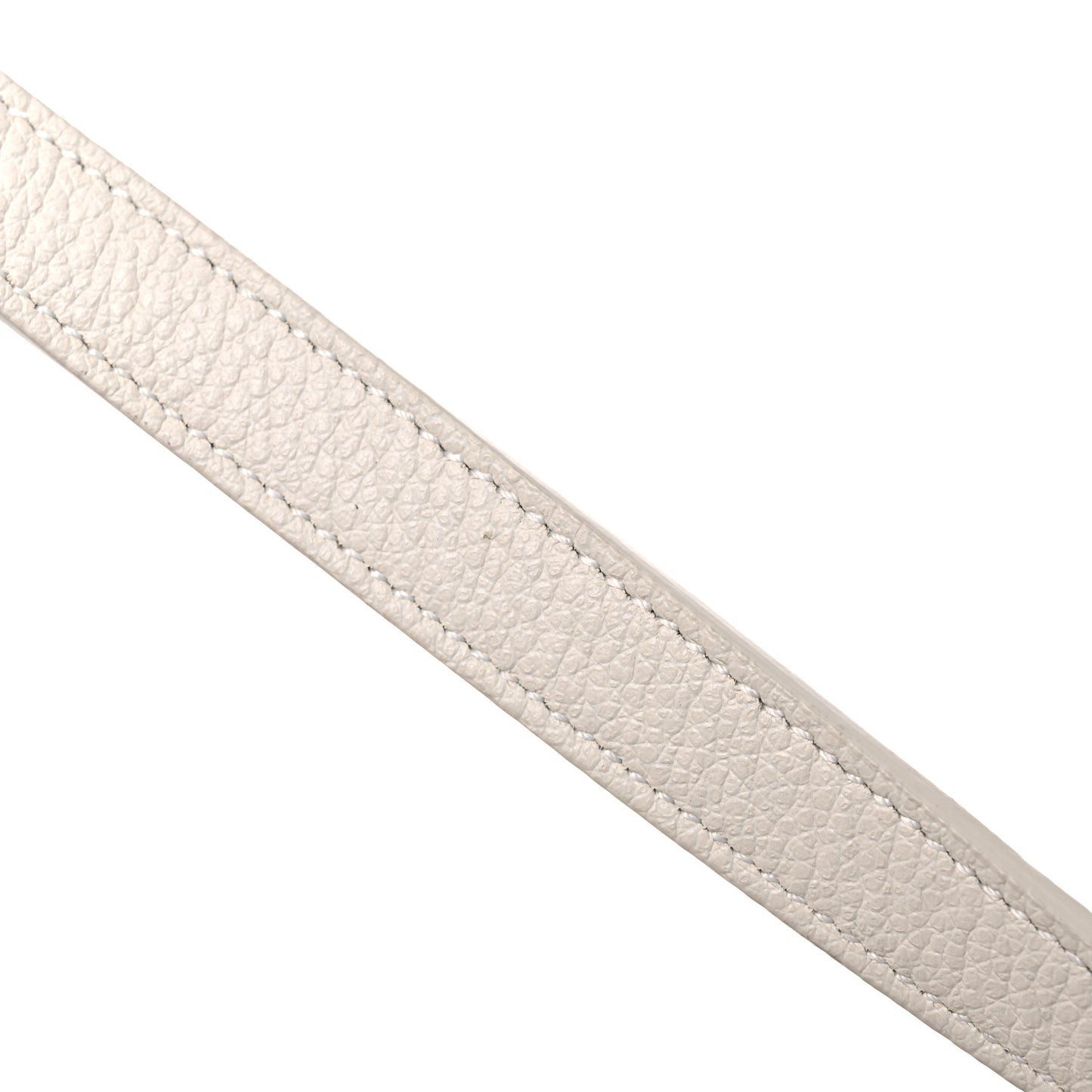 Grained Calfskin Small Rive Gauche White