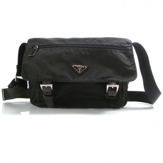 Tessuto Nylon Messenger Bag Black