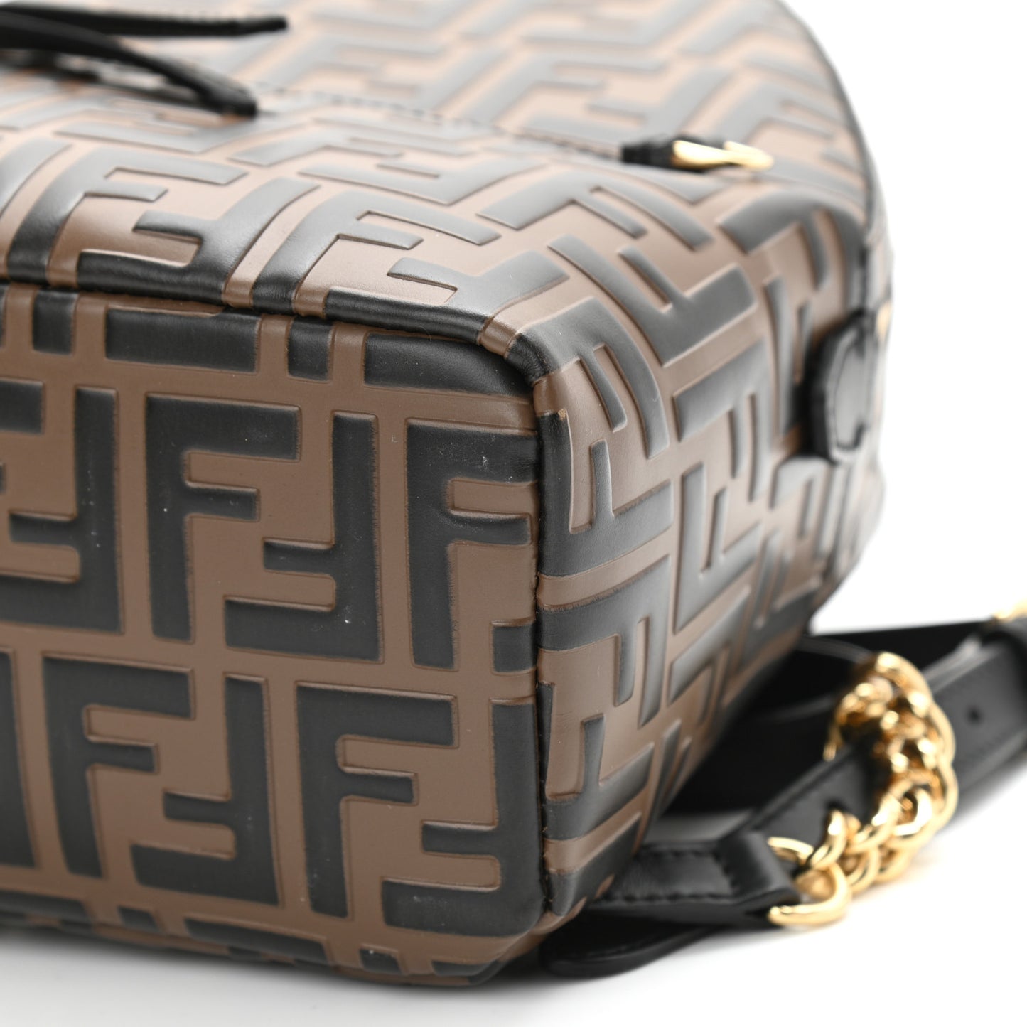 Vitello Bi-Color FF 1974 Embossed Mini Backpack Maya Black