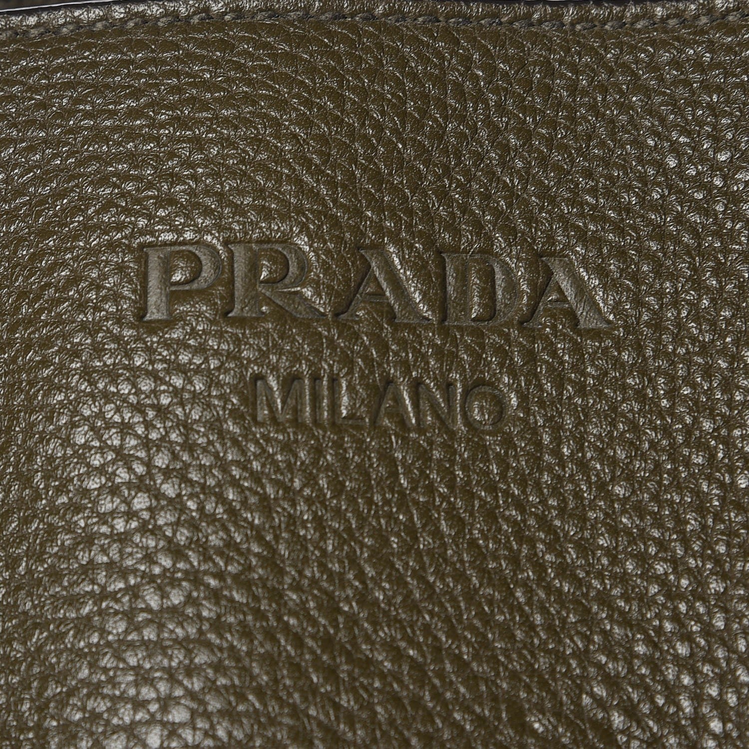 Prada Vitello Daino Tote Dark Green 8 of 11