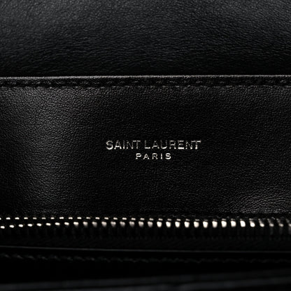 Saint Laurent Calfskin Y Quilted Monogram Medium Loulou Chain Satchel Black 6 of 16