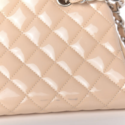 Chanel Patent Quilted Medium Just Mademoiselle Bowling Bag Beige 11 of 12