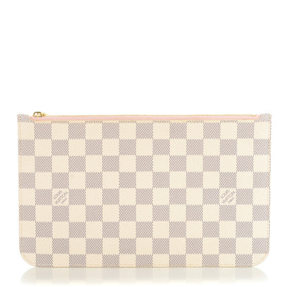 Louis Vuitton Damier Azur Neverfull MM GM Pochette Rose Ballerine 1 of 7
