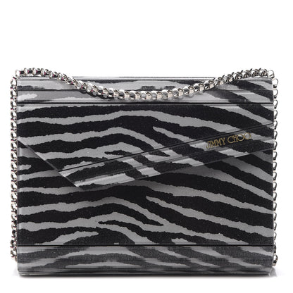 Jimmy Choo Acrylic Zebra Candy Clutch 1 of 10
