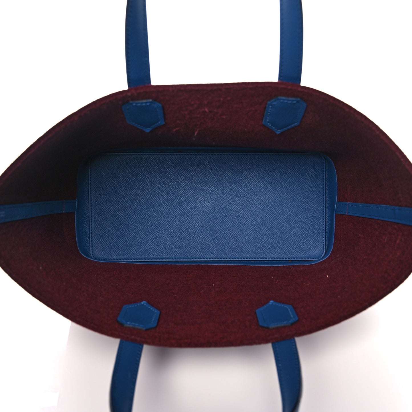 Felt Epsom Maxibox Cabas 30 Bordeaux Bleu Agate