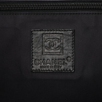 Chanel Canvas Vinyl Perforated CC Tote White Black Dark Navy 6 of 11