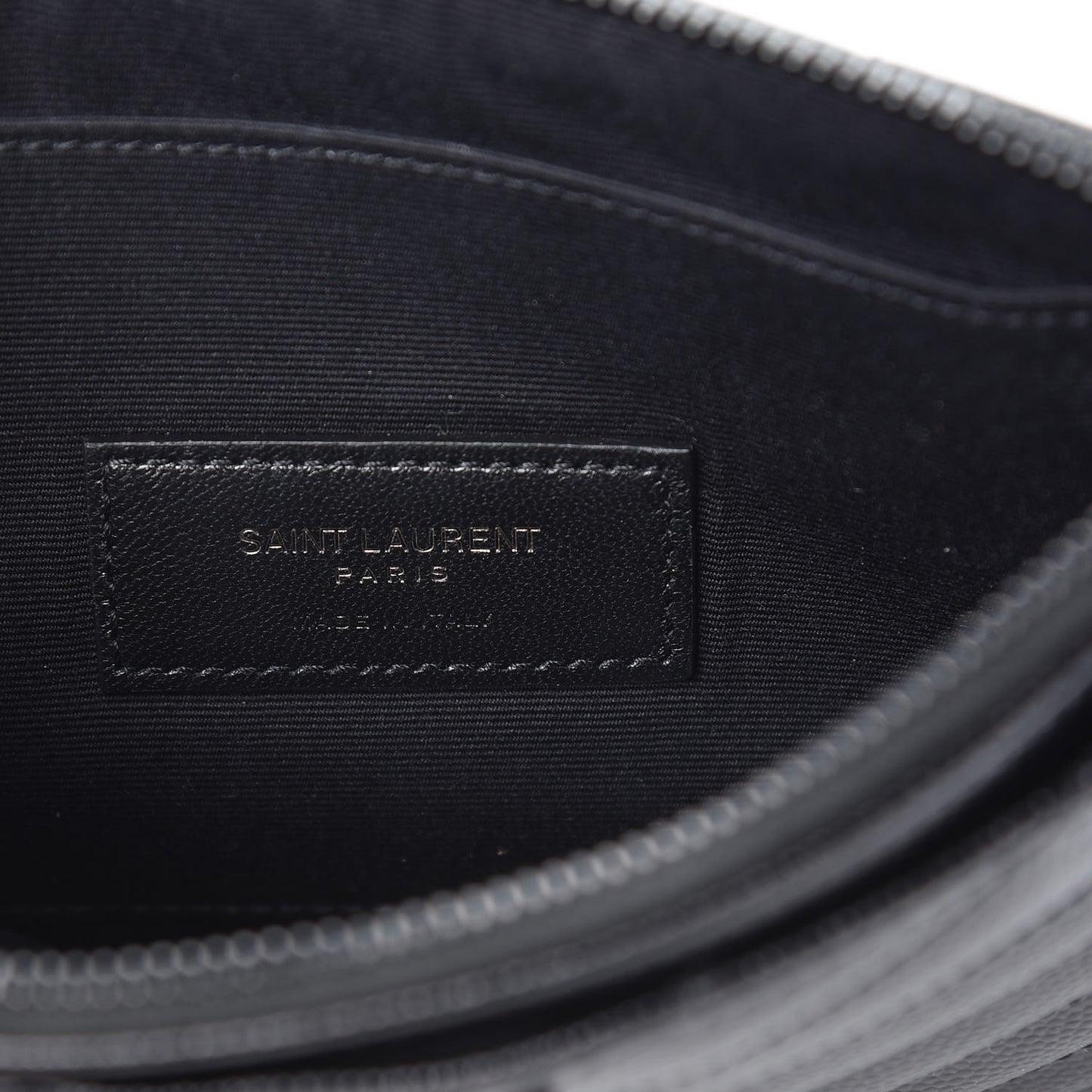 Grain De Poudre Chevron Monogram Bill Pouch Black