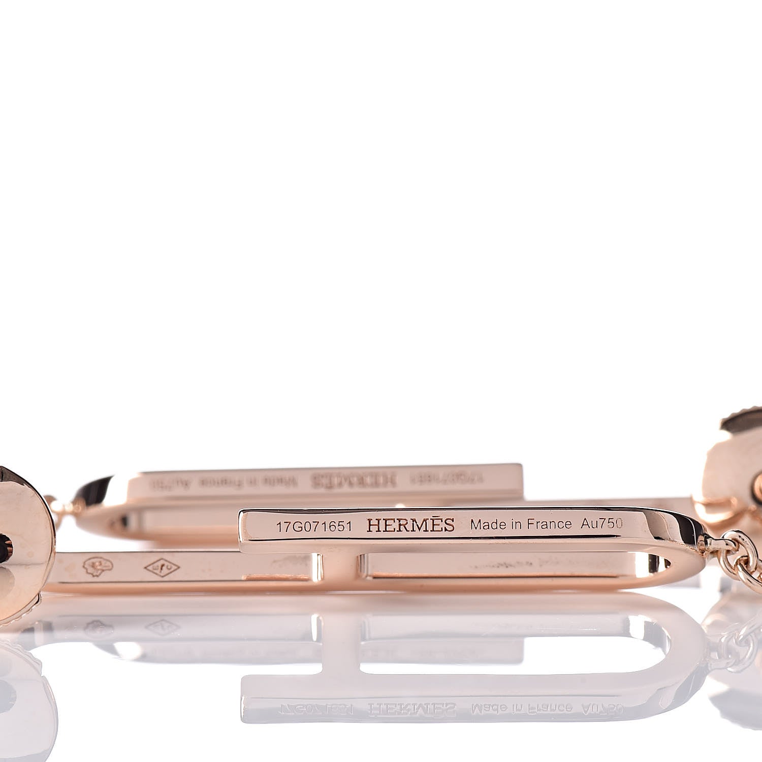 Hermes 18K Rose Gold Ever Chaine D'Ancre Earrings 4 of 6