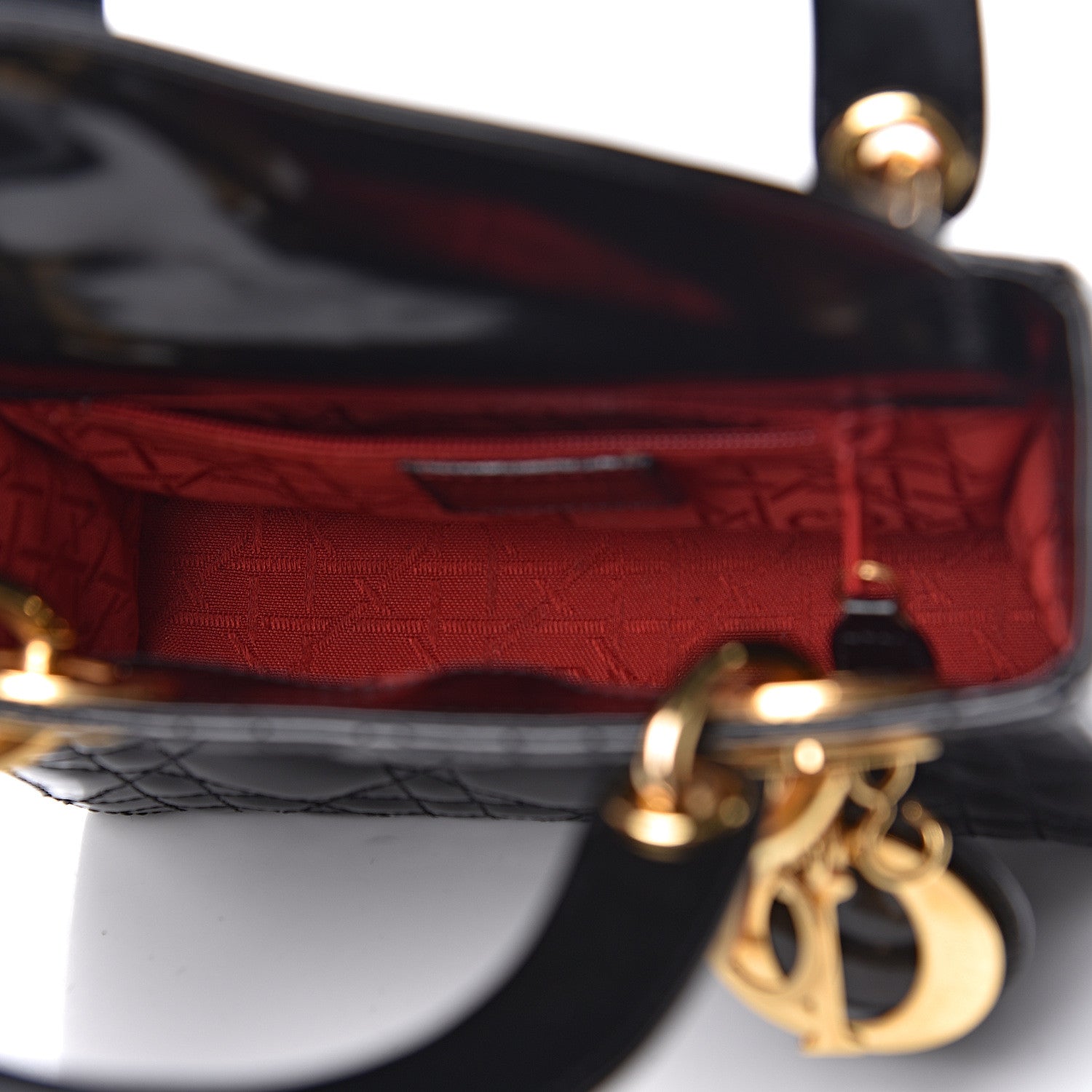 Christian Dior Patent Cannage Mini Lady Dior Black 5 of 13