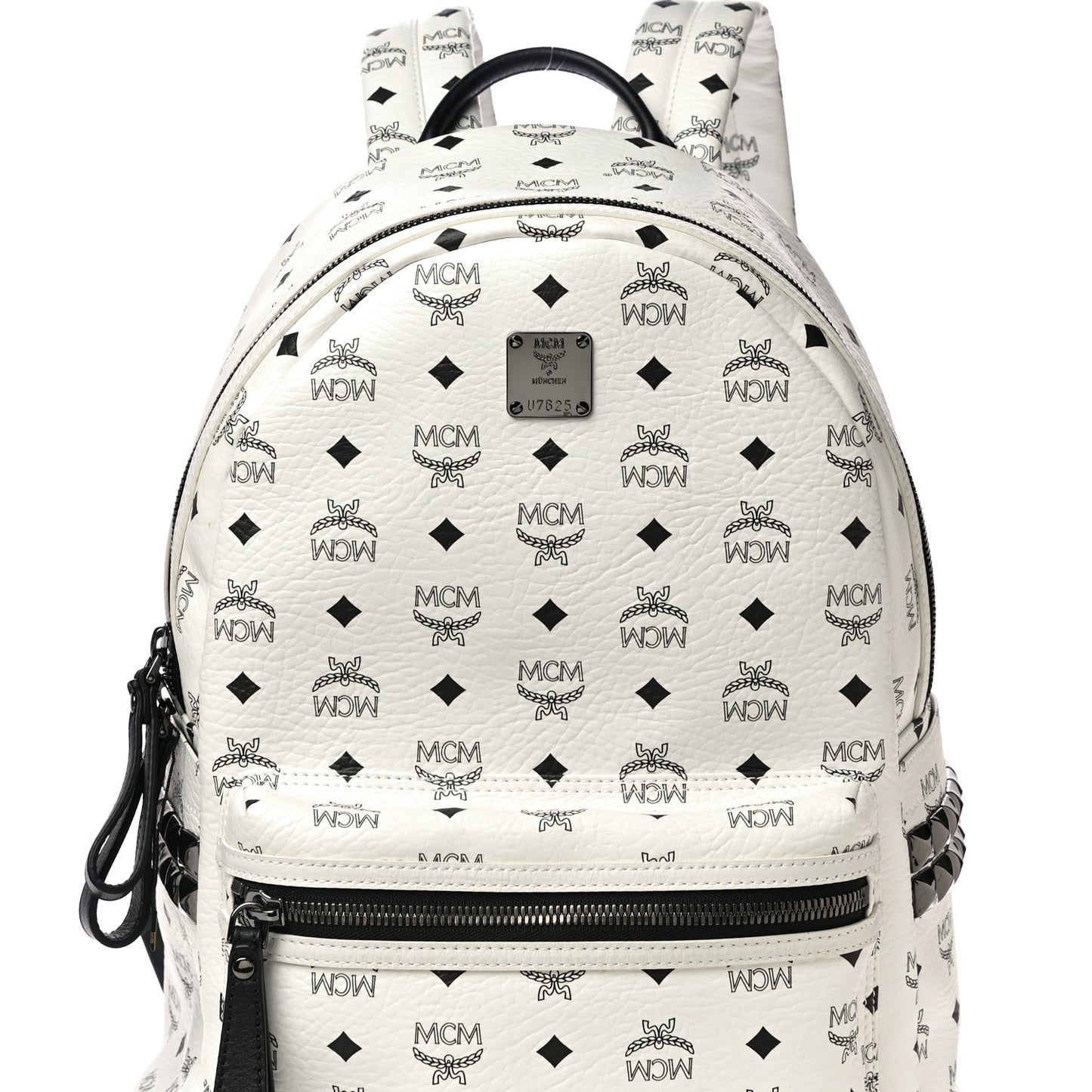 Visetos Medium Side Studs Stark Backpack White