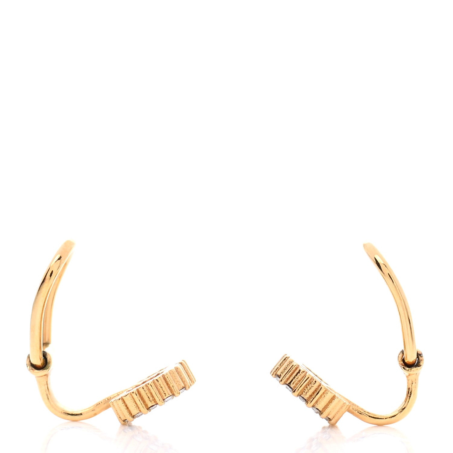 Christian Dior Crystal Clair D Lune Clip On Earrings Gold 3 of 4