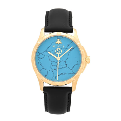 Gucci Stainless Steel Calfskin 38mm G-Timeless Quartz Watch Turquoise 1 of 5