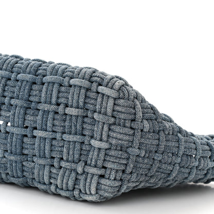 Balenciaga Washed Frayed Denim Braided XS Bistro Basket Blue 10 of 12