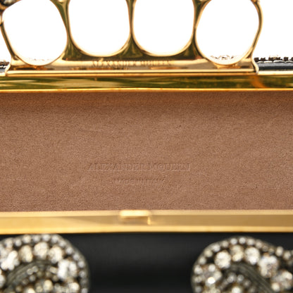 Alexander McQueen Silk Crystal Knucklebox Clutch Black 7 of 8