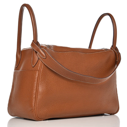 Hermes Taurillon Clemence Lindy 30 Gold 3 of 8