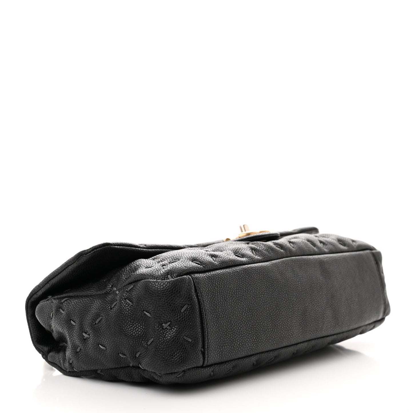 Caviar Wild Stitch Flap Black