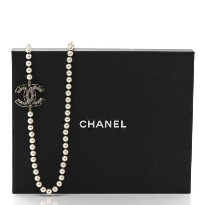 Chanel Pearl Lambskin CC Vintage Allure Necklace Gold 6 of 6