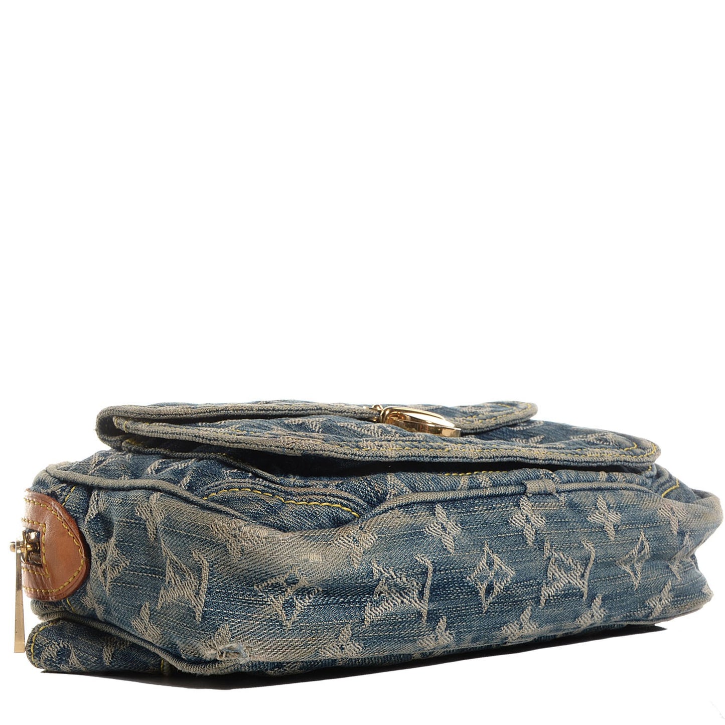 Monogram Denim Bum Bag Blue