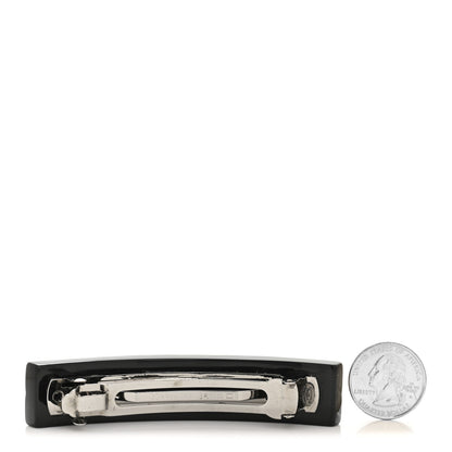 Chanel Resin Chocolate Bar CC Barrette Black 2 of 4