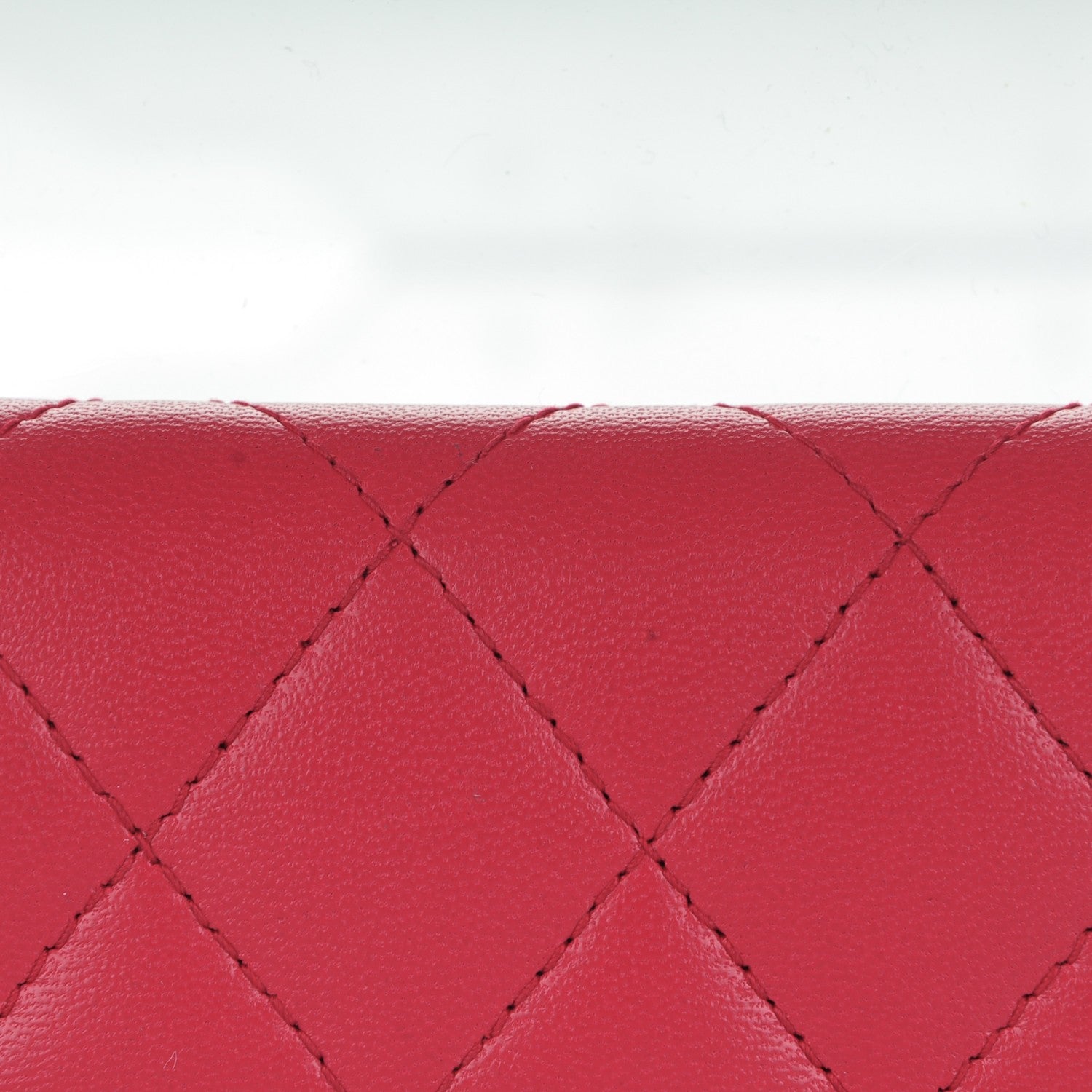 Chanel Lambskin Quilted Flap Card Holder Dark Pink 9 of 9