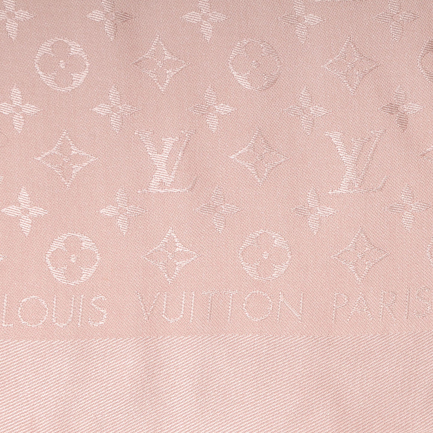 Wool Silk Monogram Shawl Rose Petale