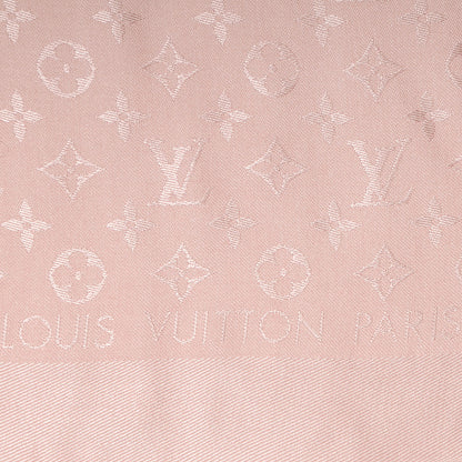 Louis Vuitton Wool Silk Monogram Shawl Rose Petale 1 of 5