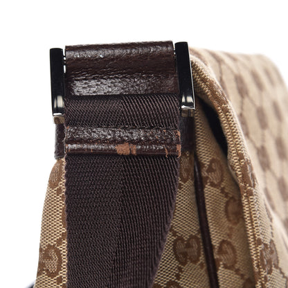 Gucci Monogram Small Flap Messenger Bag Beige Dark Brown 10 of 11