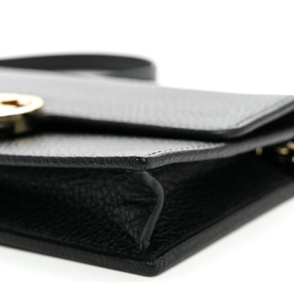 Gucci Dollar Calfskin Interlocking G Chain Wallet Black 9 of 10