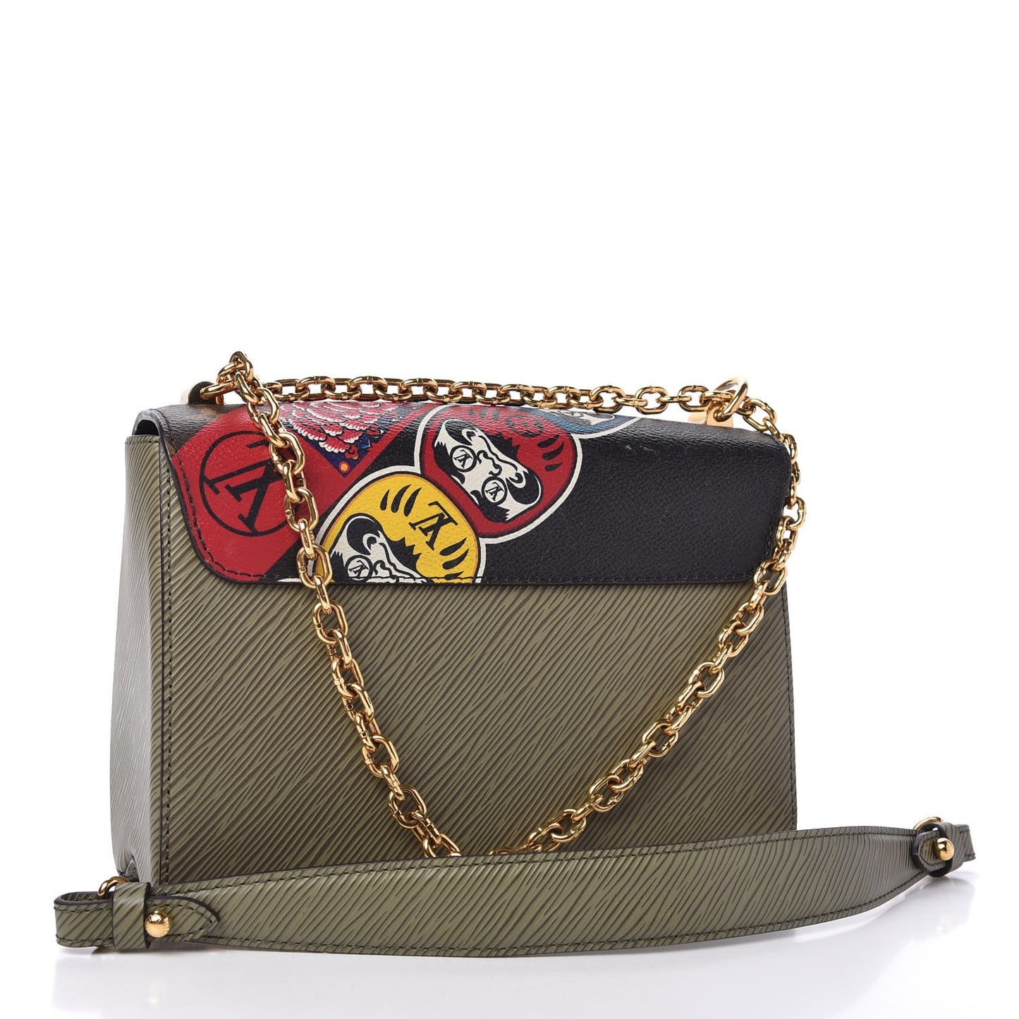 Epi Monogram Kabuki Twist Shoulder Bag MM Green