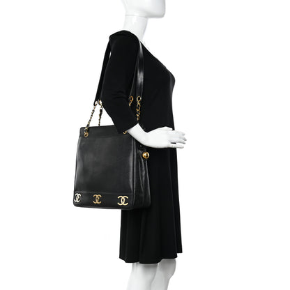 Chanel Caviar CC Shoulder Bag Black 2 of 16