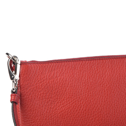 Prada Vitello Daino Zippered Shoulder Bag Rosso 11 of 11