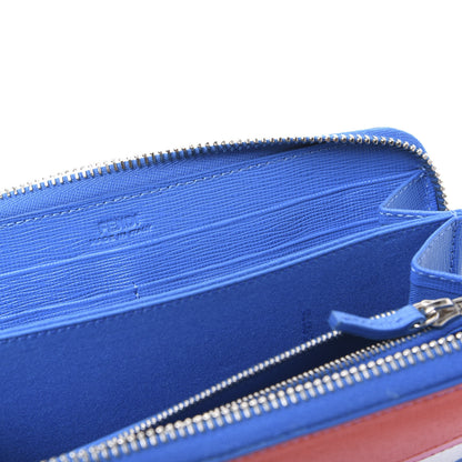 Fendi Vitello Elite Crystal Eye Monster Zip Around Wallet Royal Blue Papavero Multicolor 7 of 10