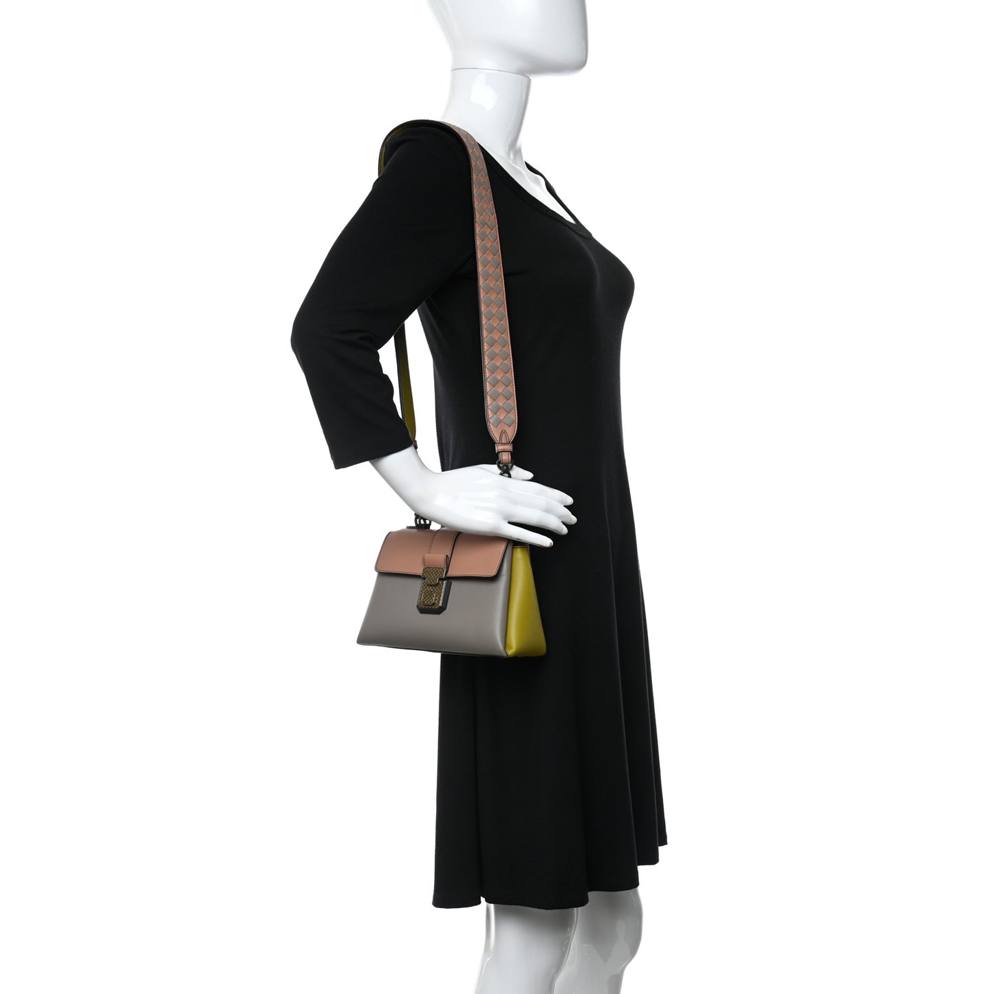 Nappa Multicolor Mini Piazza Bag Limestone
