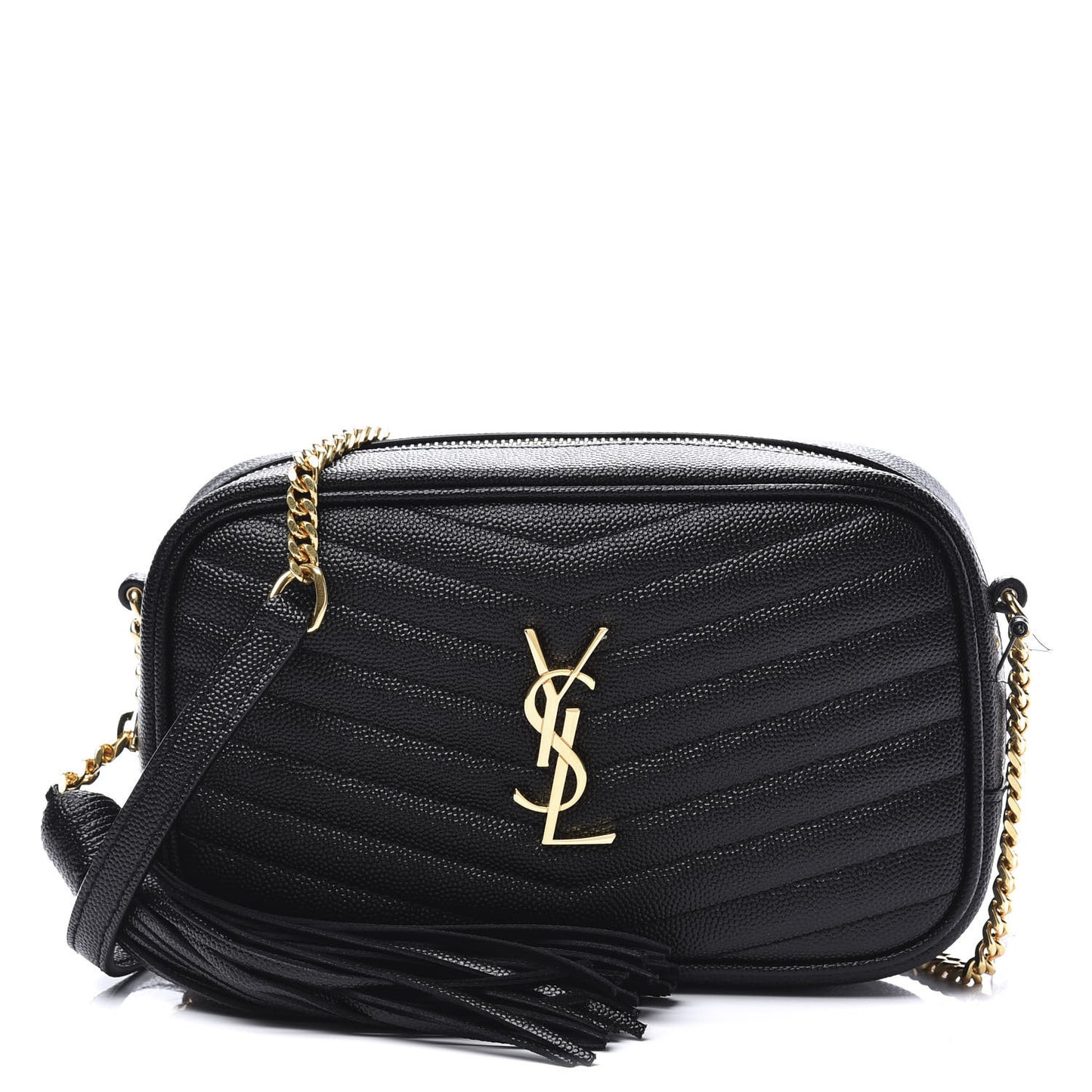 Grain De Poudre Matelasse Monogram Mini Lou Camera Bag Black
