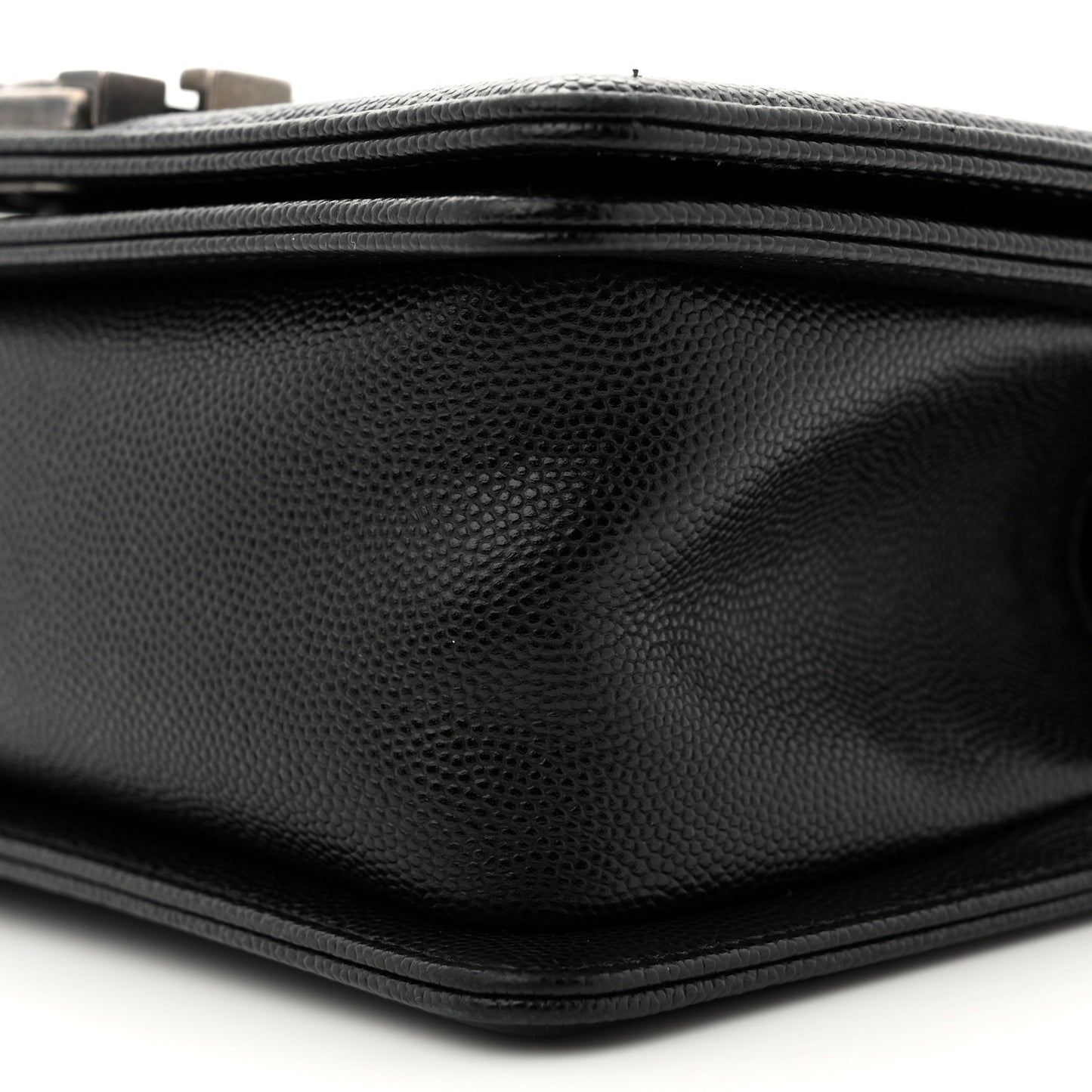 Caviar Quilted Small Boy Flap Black
