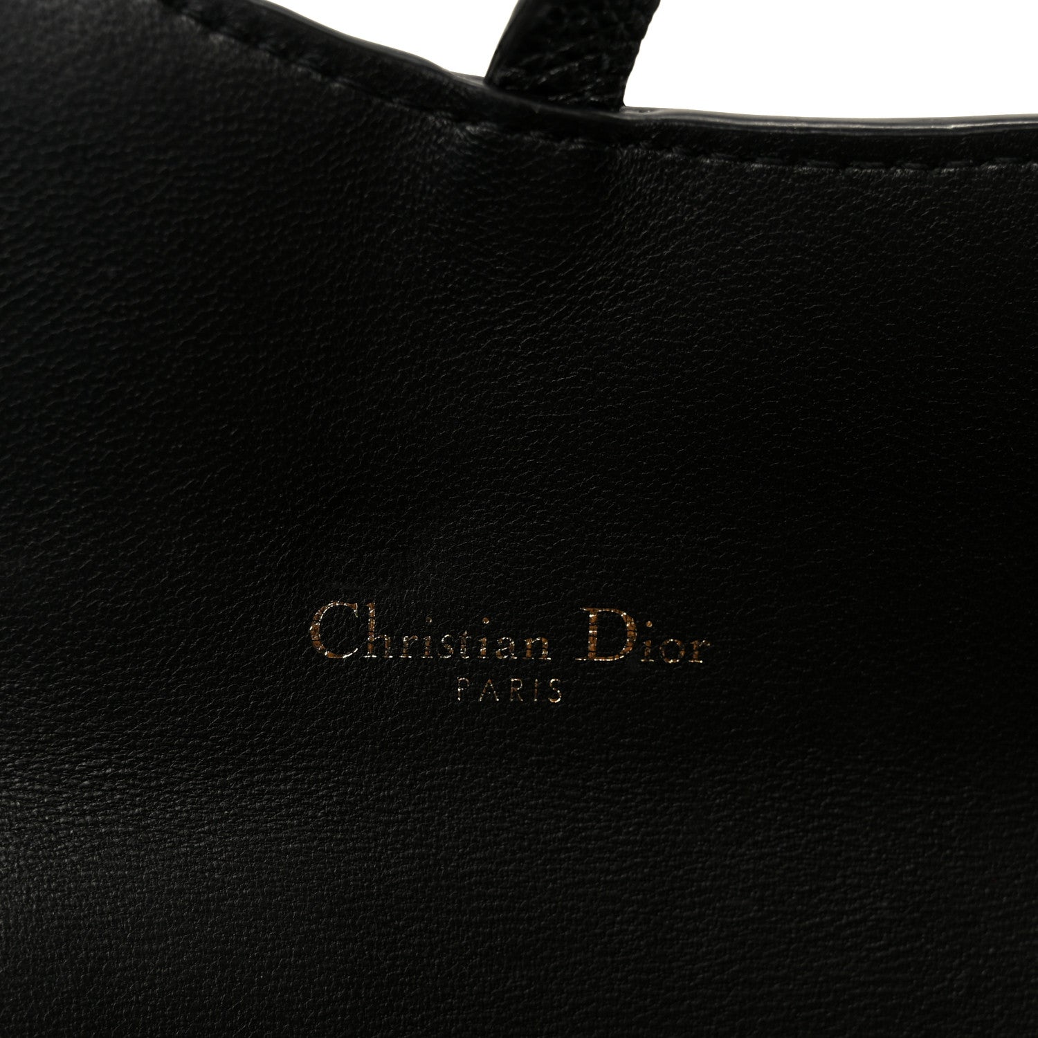 Christian Dior Grained Calfskin Saddle Chain Wallet Pouch Black 7 of 15