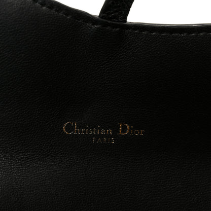 Christian Dior Grained Calfskin Saddle Chain Wallet Pouch Black 7 of 15