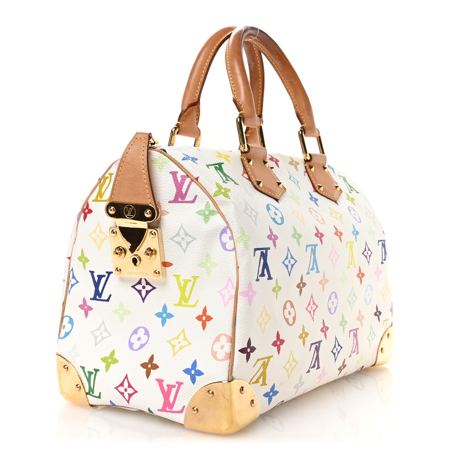 Louis Vuitton Monogram Multicolor Speedy 30 White 3 of 10